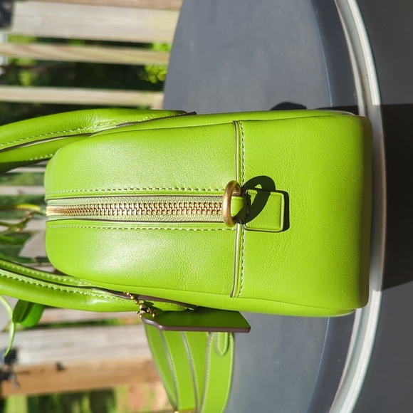 Coach Borough Satchel Dark Lime Green HTF! - Picture 3 of 11